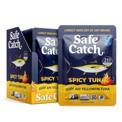 Safe Catch Spicy Wild Ahi Yellowfin Tuna Fish Pouch, Lowest Mercury, Lean Pro…