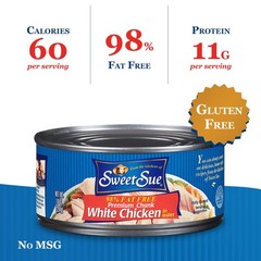 Sweet Sue Chunk White Chicken in Water, 10 oz Can Pack of 12 – 11g Protein pe…