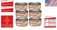 Pack of 6 Gourmet Smoked Ham Cans – 5oz Each for Flavorful Meal Solutions