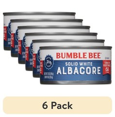 (6 pack) Bumble Bee Solid Albacore Tuna in Oil, 21g Protein per Serving, 12 oz