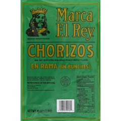 Marca El Rey Pork Chorizo Sausage (3lb Pack En rama [IN BUNCHES]) – 1 Bag