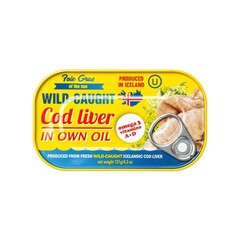 Foie Gras of the Sea Icelandic Cod Liver – Wild Caught Canned Cod Liver in Ow…