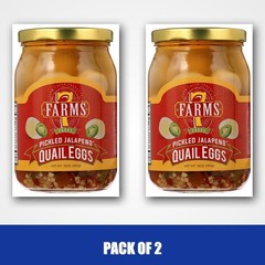 Pack of 2 – 7 Farms Pickled Jalapeno Quail Eggs