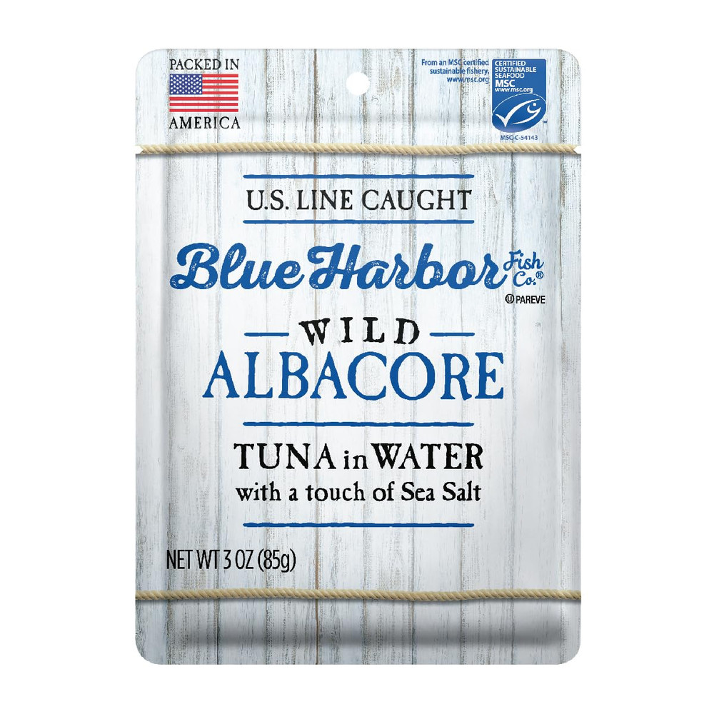 Wild Albacore Tuna in Water with Sea Salt – 3 Oz Pouch (Pack of 12)