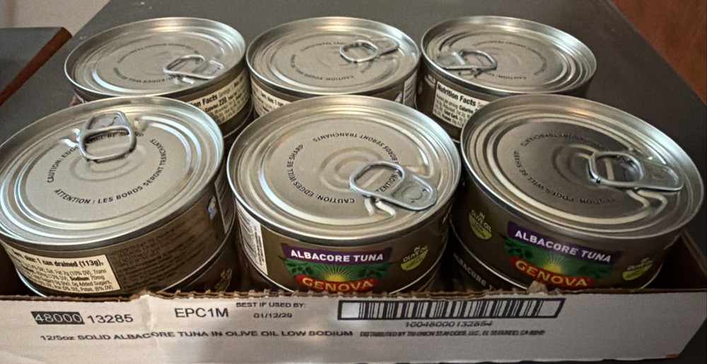 Genova Solid White Albacore Tuna In Olive Oil Low Sodium 12 Pack Canned Fish