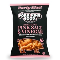 Himalayan Pink Salt & Vinegar Pork Rinds 7 OZ FAMILY SIZE (Chicharrones – Ket…