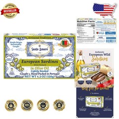 Artisanal Sardines 12pk Olive Oil, Wild Caught Portugal, 21g Protein, Paleo Diet