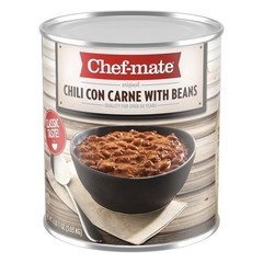 Chef-mate Beef Chili Canned Beans with Meat 6 lb 11 oz #10 Can Bulk