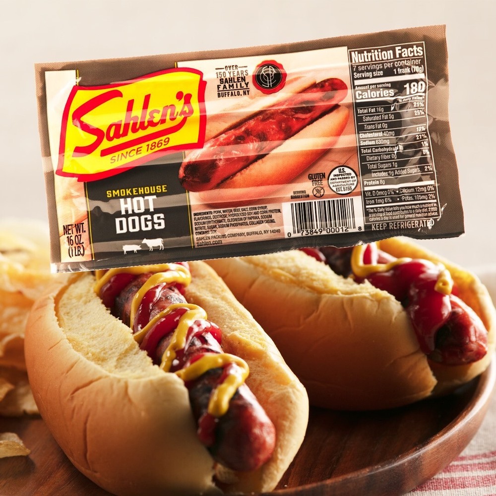 Sahlen’s Tender Casing Hot Dogs 10 lbs. $135.00 SHIPPING INCLUDED