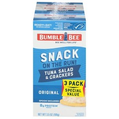 Bumble Bee Snack On The Run Protein Pack, 8g per Box Original Tuna Salad wit…