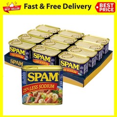 SPAM Less Sodium 12 Oz Pack Of 12 , Fast Delivery