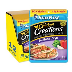 Chicken Creations Southwest Style Pouch (2.6 oz – 12 Pack) Fully Cooked White…