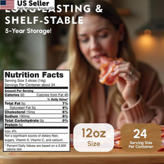 Werling Fully Cooked Canned Bacon 12 oz – Ready to Eat Smoked Pack of 1