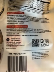 Quail Eggs Snak Yard 108 Individually Wrapped Salted & Stewed 2 Bags FREESHIP