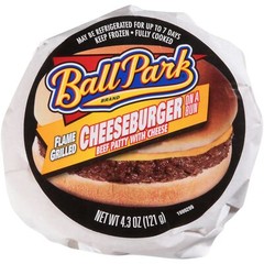 Ball Park Cheeseburger Sandwich, 4.306 oz Each – Flame Grilled Beef Patty wit…