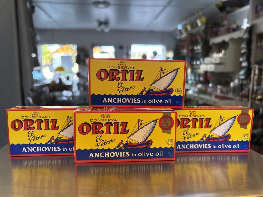 Anchovies in Extra Virgin Olive Oil 4 Boxes 1.67oz Each Box