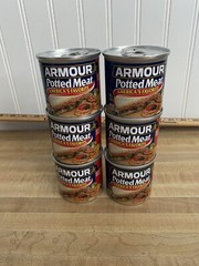 Six Cans of “Armour Potted Meat”, Canned Meat, 5.5 OZ..Gluten Free..Made in USA