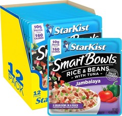 Nutritious 4.5oz Jambalaya Bowls – Tuna, Rice & Beans, Pack of 12, Omega-3 Rich