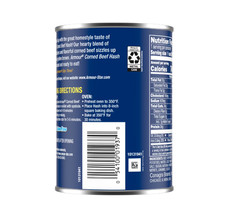 (12 pack) Armour Corned Beef Hash, 16g Protein Per Serving, 14 oz Can