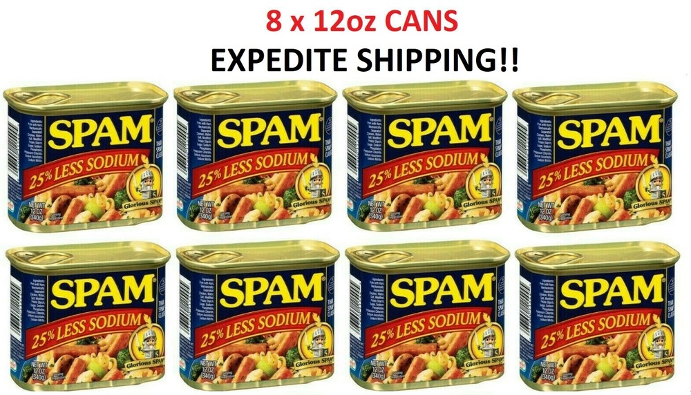 Spam 25% Less Sodium Luncheon Meat (12 oz., 8 pk.) EXPEDITE SHIPPING