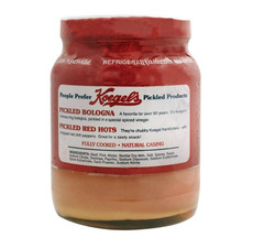 Koegels Pickled Bologna Packed in Spiced Vinegar, 40-Oz Plastic Jar, Refrigerate