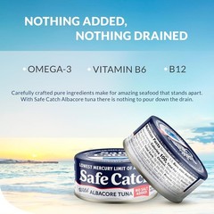 Safe Catch Canned Lowest Mercury Limit Albacore Tuna 5 Ounce 12 Pack Wild Caught