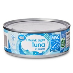 Chunk Light Tuna in Water, 5 oz, Pack of 4 Cans