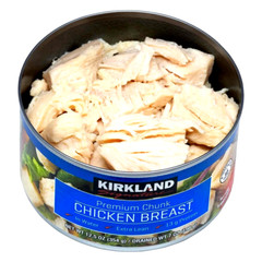Kirkland Premium Chunk Chicken Breast Extra Lean 12.5oz 12 Cans ~Exp 10/16/2025