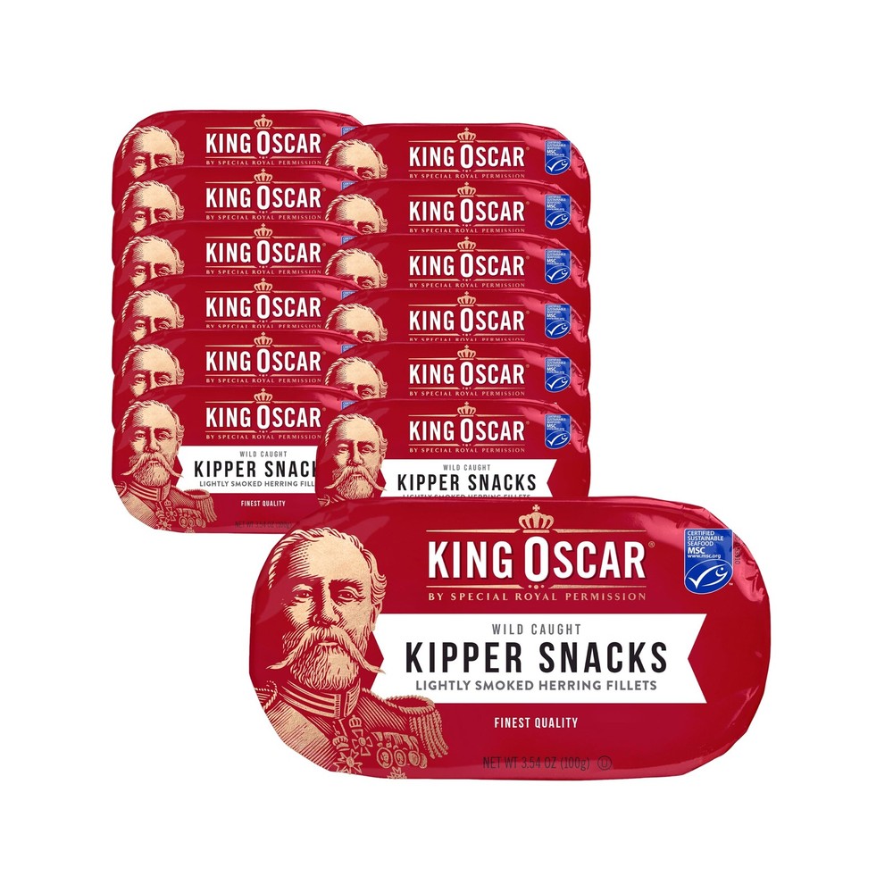 King Oscar Kipper Snacks, 3.54 Ounce Cans (Pack of 12)