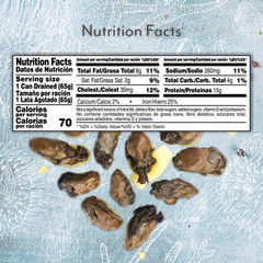Petite Premium Smoked Oysters in Oil, Wild Caught, 3 Ounce Tin, Pack of 10