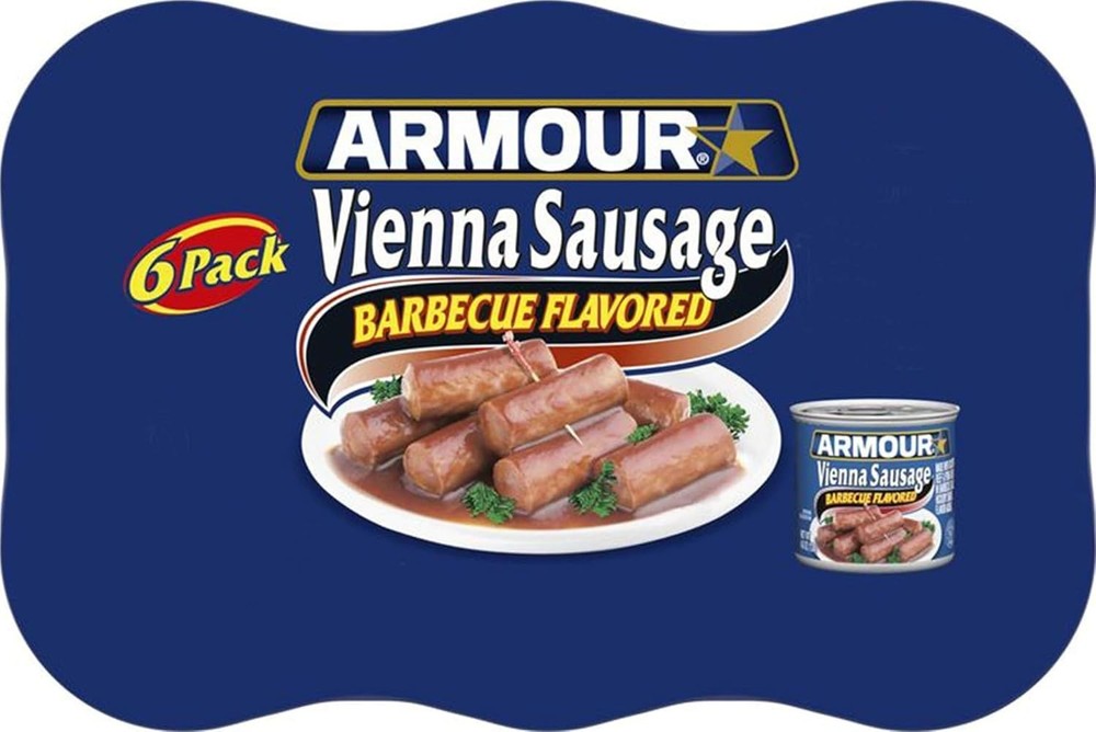 Armour Star Vienna Sausage, Barbecue Flavored, Canned Sausage, 4.6 oz (Pack of 6