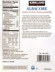 (8) 7 oz Cans of Kirkland Signature Solid White Albacore Tuna