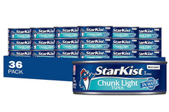 Chunk Light Tuna in Water, 12 – 5 oz Cans (Pack of 3) – 36 Total Cans