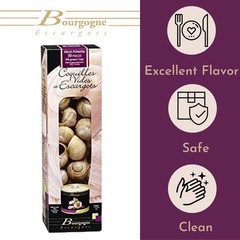 Burgundy French Escargot Set – 24 Unattached Snail Shells and Snail Meat