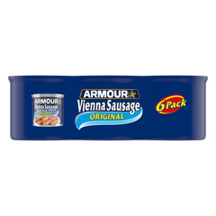 Original Flavor Vienna Sausage 4.6 oz Cans Pack of 6 Pantry Canned Meat Snack