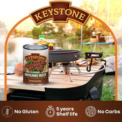 All-Natural Fully Cooked Ground Beef 14 Oz Canned Meat, 5-Year Shelf Life, Glute
