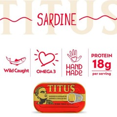 Titus Canned Sardines in Soybean Oil – Pack of 12 | Premium Quality Sardines,…