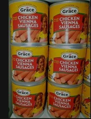 6 Jamaican Grace Chicken Vienna Sausage (3 spicy and 3 original) 6 x 140 g