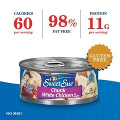 Canned Chicken Breast with Rib Meat in Water – 11g Protein per Serving – Glut…