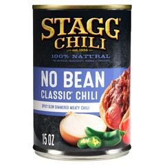 (2 pack) STAGG CLASSIC Chili No Beans Beef, Shelf Stable, 15 oz Steel Can