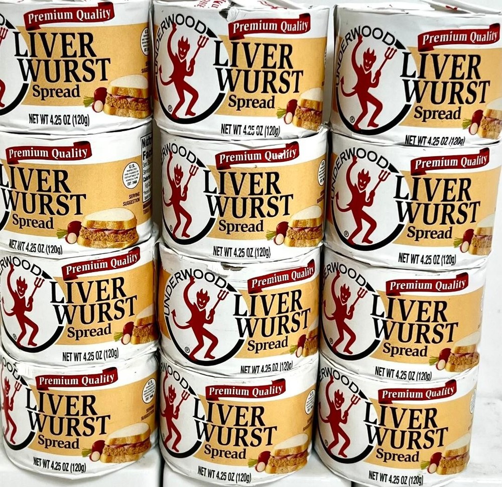 Underwood Premium Quality Liver wurst Spread 4.25 oz ( Pack of 12 )~Exp 3/2025