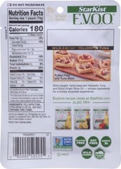 E.V.O.O. Yellowfin Tuna in Extra Virgin Olive Oil, Single Serve Pouch, 2.6 oz…
