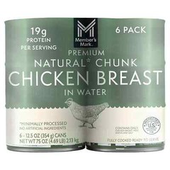 Member’s Mark Premium Chunk Chicken Breast 12.5 oz 6 Cans Packed in Water