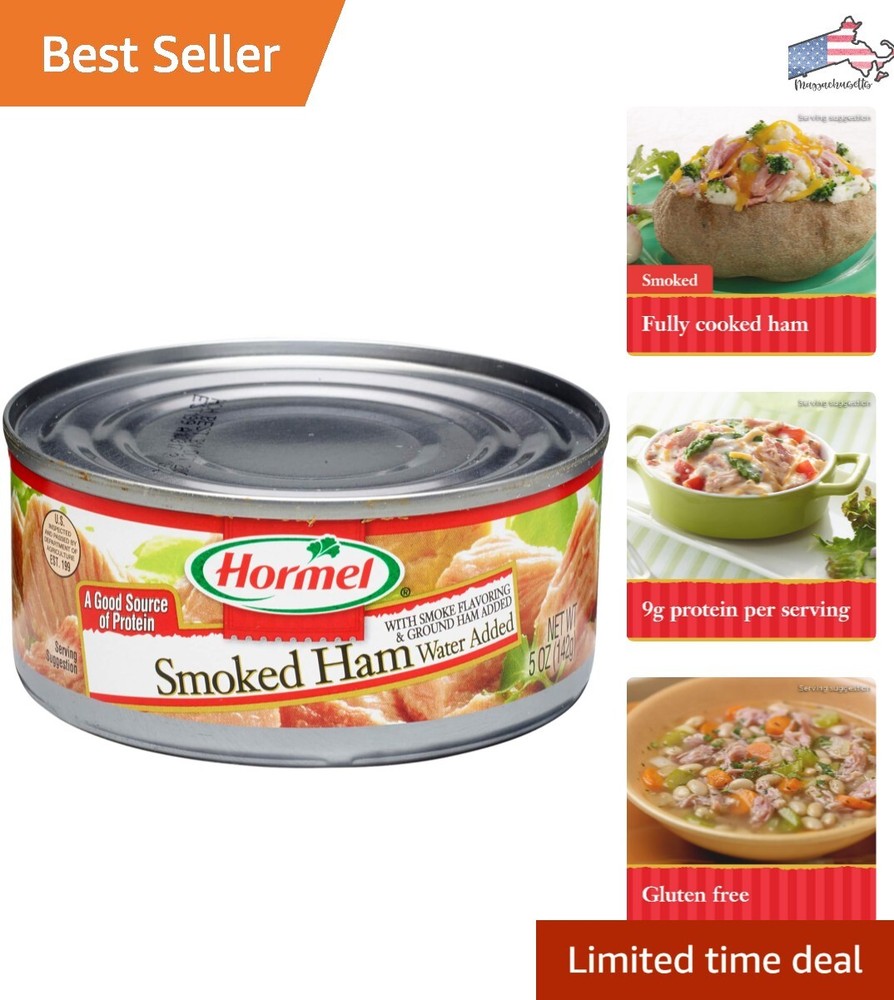Smoked Canned Ham – 5oz Pack of 12, Fully Cooked, 9g of Protein per Serving