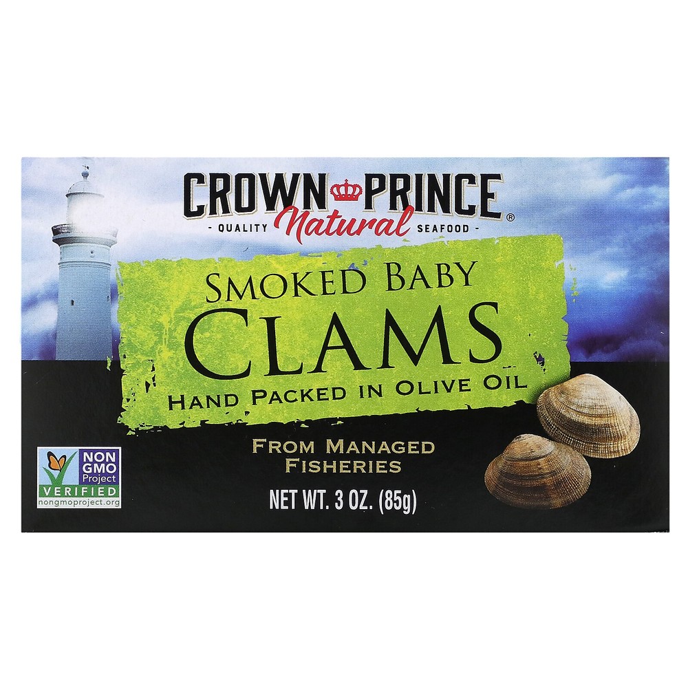 Smoked Baby Clams, In Olive Oil, 3 oz (85 g)