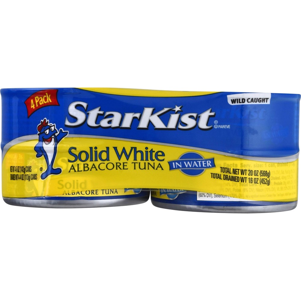 Solid White Albacore Tuna in Water 5 oz Can Pack of 4