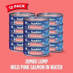 Wild Pink Salmon, Skinless, Boneless, 5oz Can, 12-Pack | 19g Protein Per Serv…