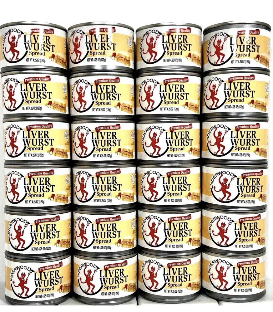 Underwood Premium Quality Liver Wurst Spread 4.25 oz( Pack of 48 ). Bulk Buy.