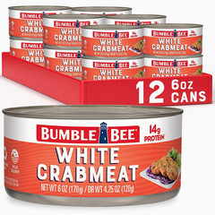 Bumble Bee White Flake Crab Meat in Water, 6 oz Can – 14g Protein