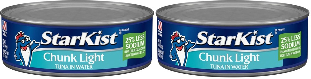 StarKist 25% Less Sodium Chunk Light Tuna In Water, 5 Oz 5 Ounce (Pack of 2)